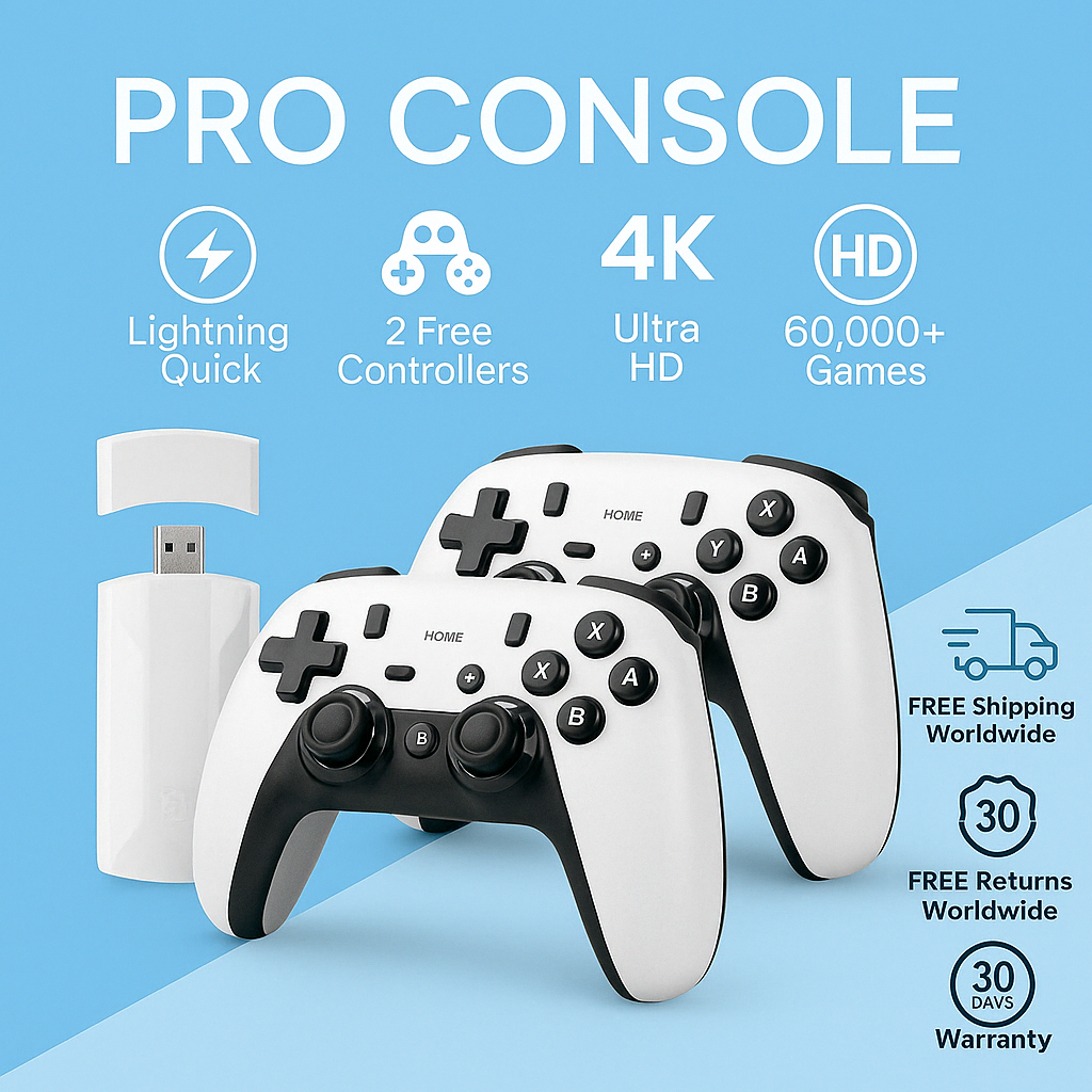 RETROPRO™️ GAMING CONSOLE (2 Free Controllers Included)
